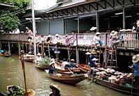 Schwimmender Markt in Damnern Saduak